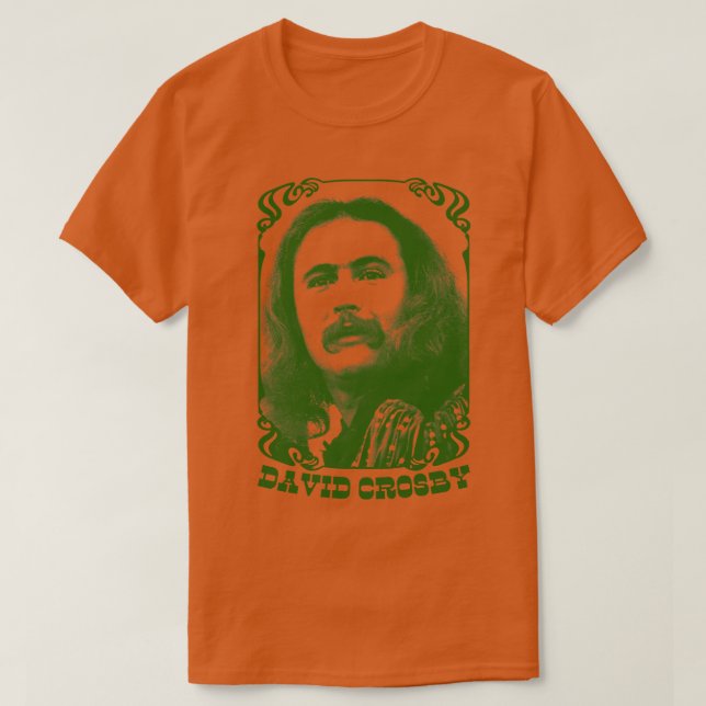 T-shirt David Crosby Retro Design (Design devant)