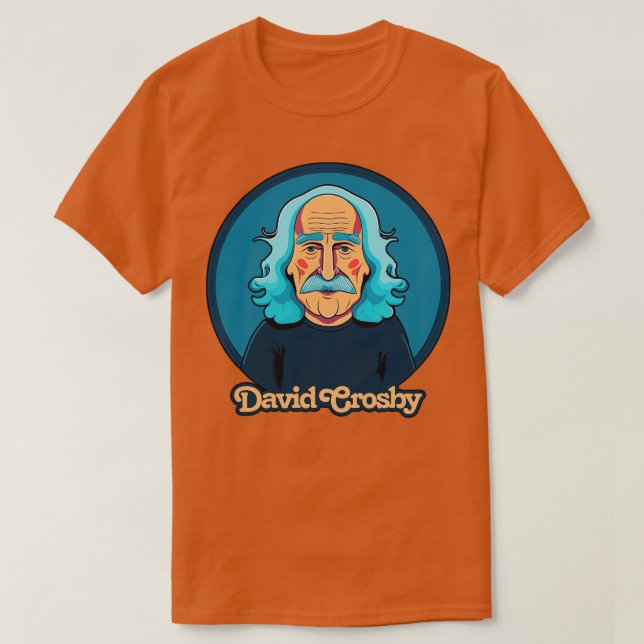 T-shirt David Crosby Retro Design original (Design devant)