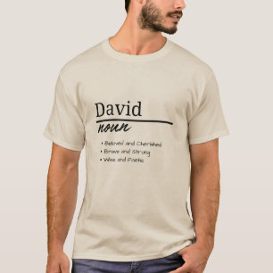T-shirt David, Garçon Nom Personnalisé Définition