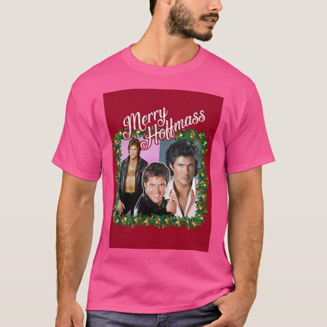 T-shirt David Hasselhoff Joyeux Noël (Devant)