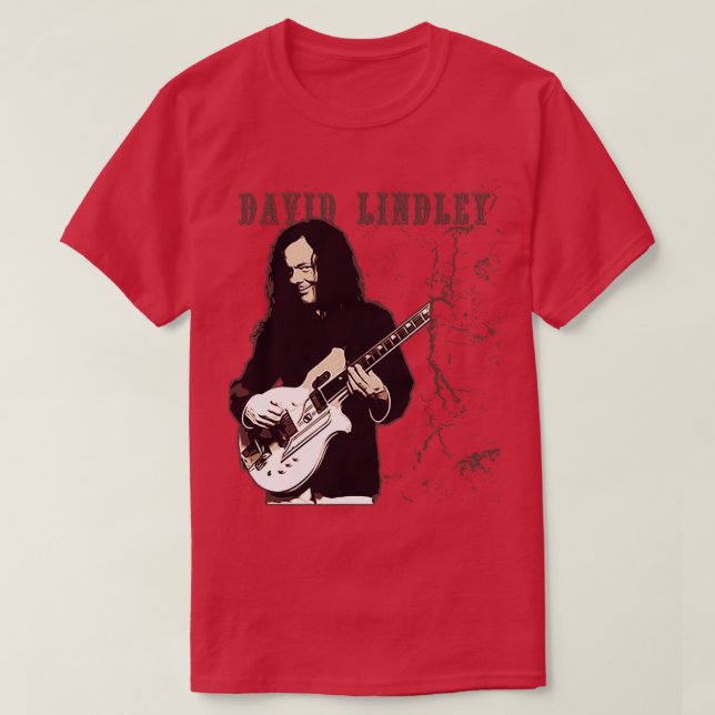 T-shirt David Lindley Brown vintage (Design devant)