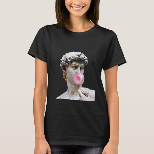 T-shirt David Michelangelo avec Bubblegum Statue Art Man W (Devant)