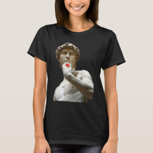 T-shirt David Michelangelo Fastfood Parodie Cola Femme Ma