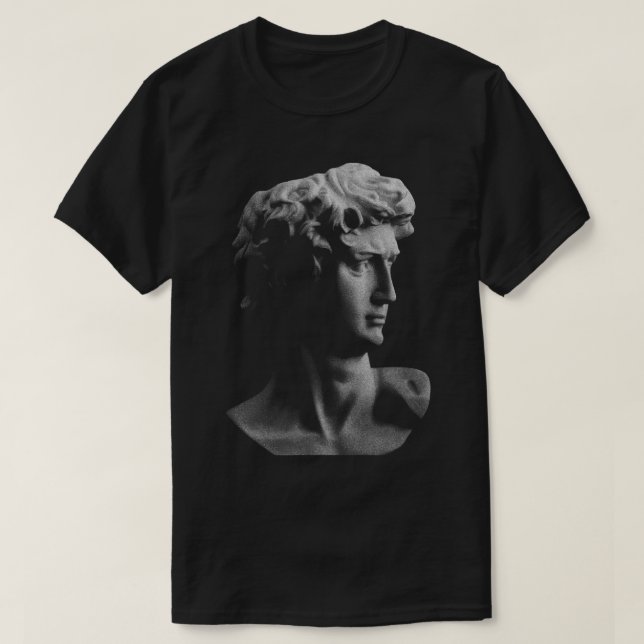 T-shirt David Michelangelo Roman Head Design  (Design devant)