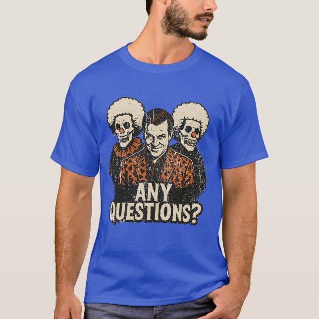 T-shirt David S. Pumpkins - Des questions (Devant)