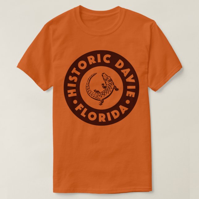 T-shirt Davie Florida Circle Brown (Design devant)