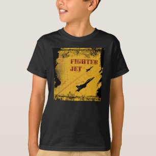 T-shirt d'avion de chasse (noir)