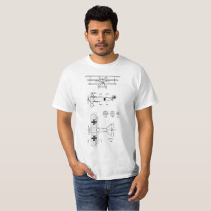 T-shirt d'avion de Dreidecker de Fokker