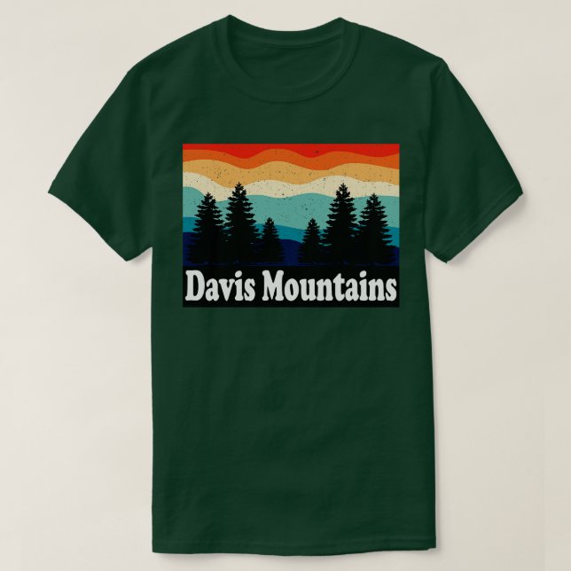T-shirt Davis Mountains State Park Texas Retro (Design devant)