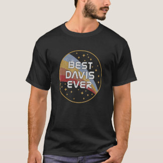 T-shirt Davis Nom Personnalisé Vintage Rétro Hommes Femme