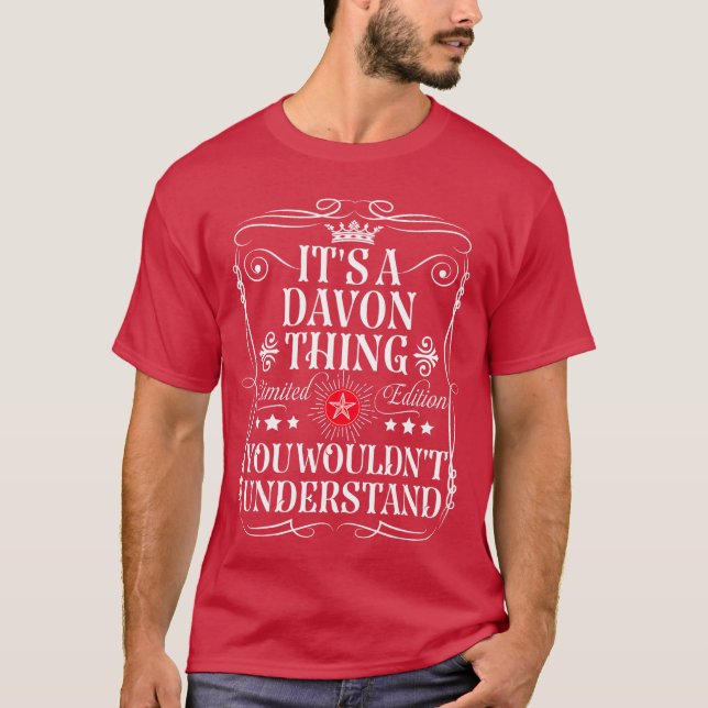 T-shirt Davon Nom C'est Un Davonhing Que Vous Ne Comprendr (Devant)