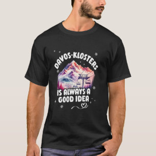 T-shirt Davos Klosters Station de ski Alpes suisses Ski Su