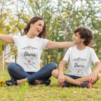 T-shirt Davos, Suisse. Aventure en montagne personnalisée