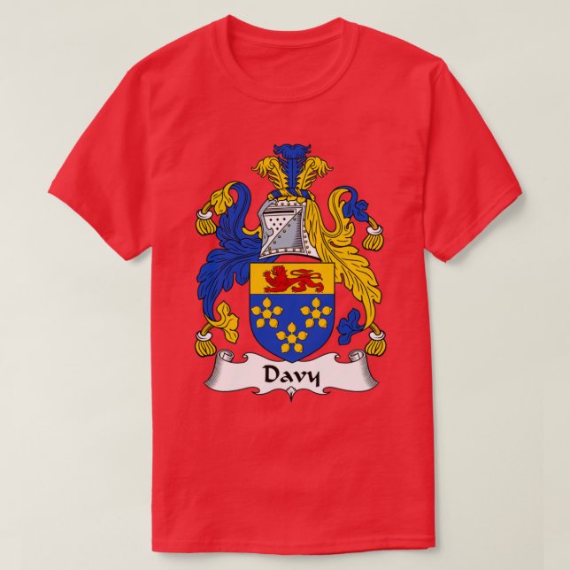 T-shirt Davy Coat of Arms Family Crest (Design devant)