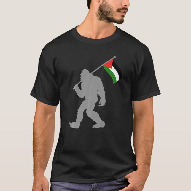 T-shirt Dawlat Filastin Ou Drapeau Palestinien Sur La Pale (Devant)