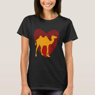 T-shirt Day Camel Heart Love Valentine Noël