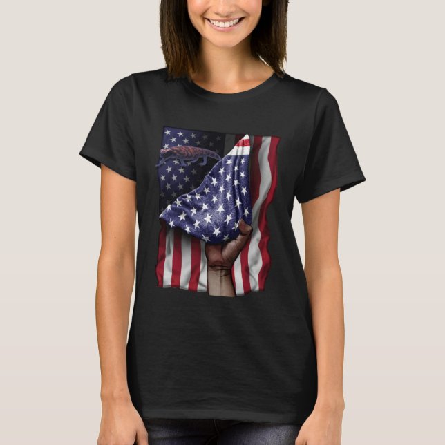 T-shirt Day Of Independence US Flag Gila Monster (Devant)