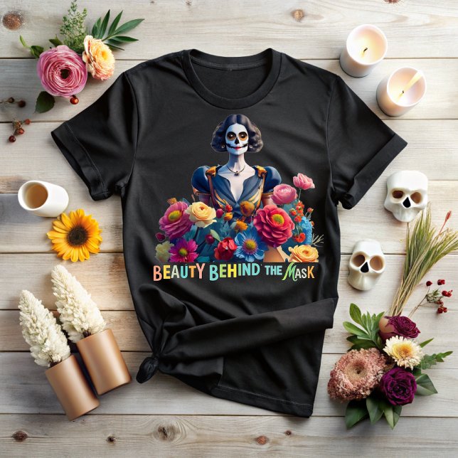 T-shirt Day of the dead, Beauty behind the mask (Créateur téléchargé)