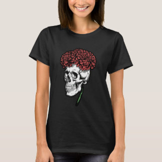 T-shirt Day of The Dead Dark Gothic Floral Sugar Skull