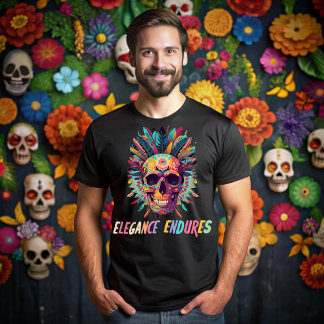 T-shirt Day of the Dead, Elegance endures