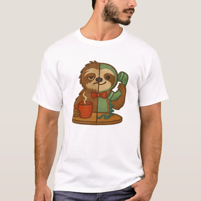 T-shirt Day-to-Night Sloth Glow-Up Patch � Embroidered Tra (Devant)