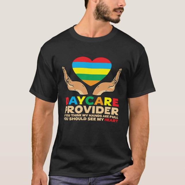 T-shirt Daycare Provider Children Hands Childcare 4 (Devant)