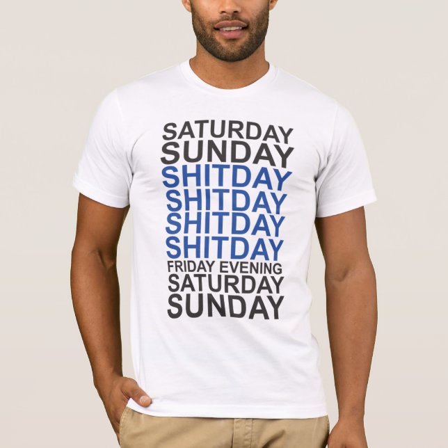 T-shirt Days of the week black-blue