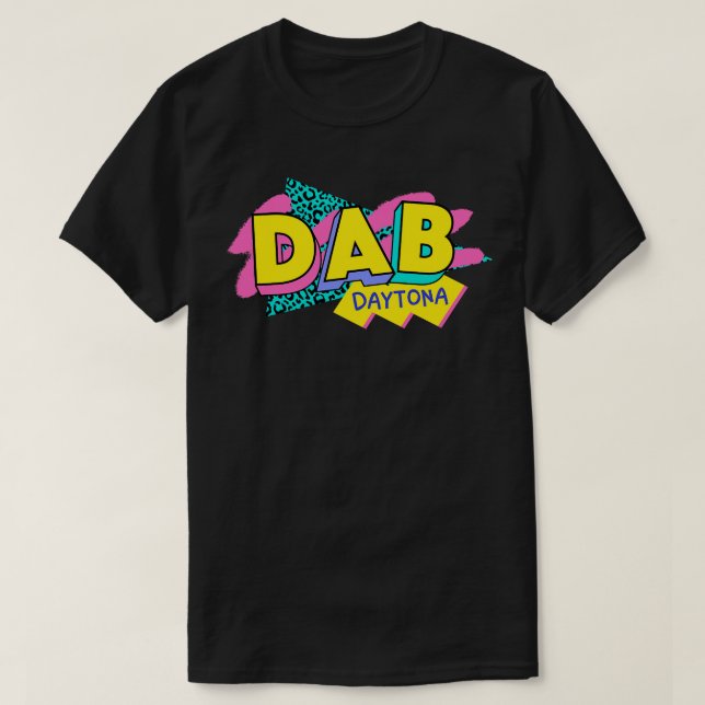 T-shirt Daytona Beach Florida Retro 90s Logo (Design devant)