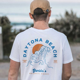 T-SHIRT DAYTONA BEACH FLORIDA VACANCES D'ÉTÉ VAGUES