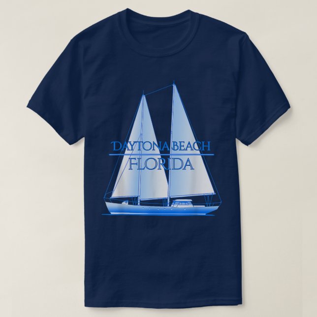 T-shirt Daytona Beach Floride Côtier Nautique Voile Sai (Design devant)