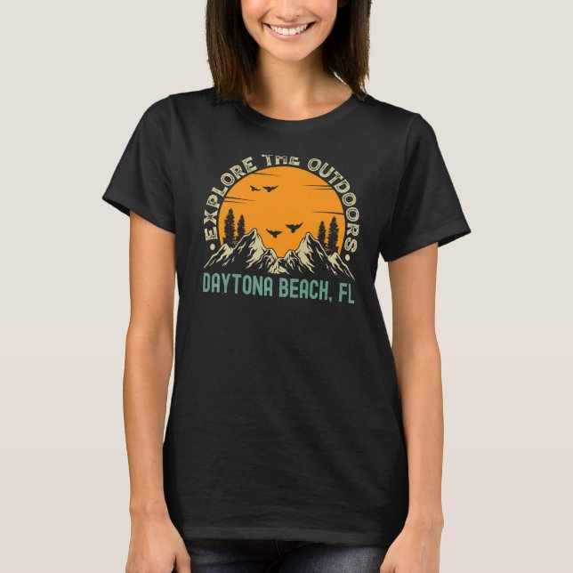 T-shirt Daytona Beach, Floride - Explorez Le Prem Extérieu (Devant)