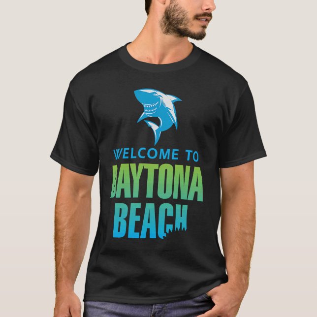 T-shirt Daytona Beach Floride Shark Bite (Devant)