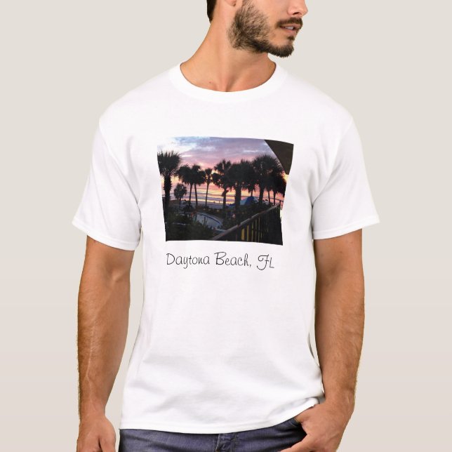 T-shirt Daytona Beach, lever de soleil de FL (Devant)