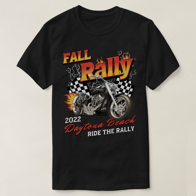 T-SHIRT DAYTONA BEACH VÉLO WEEK TOMBE RALLONNEMENT AVEC AR (Design devant)