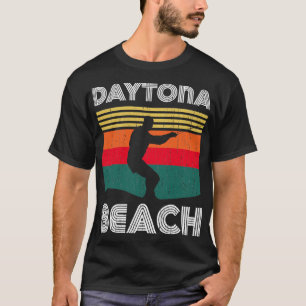 T-shirt Daytona Beach Vintage Retro Sunset Surfer Design 1