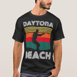 T-shirt Daytona Beach Vintage Retro Sunset Surfer Design 1