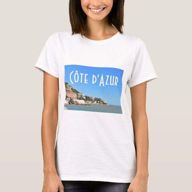 T-shirt d'Azur de Côte à Nice, France (Devant)