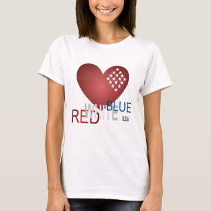 T-shirt Dazzling Diamond Heart Patriotic