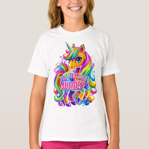 T-shirt Dazzling Rainbow Unicorn Délice, cadeau d'annivers