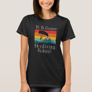 T-shirt Db Cooper Skydiving School Retro Sunset