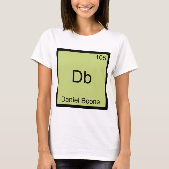 T-shirt Db - Daniel Boone Symbole d'élément de chimie drôl (Devant)