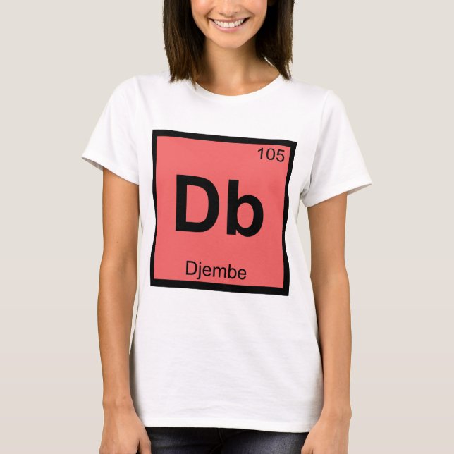 T-shirt Db - Symbole de tableau périodique de la chimie de (Devant)