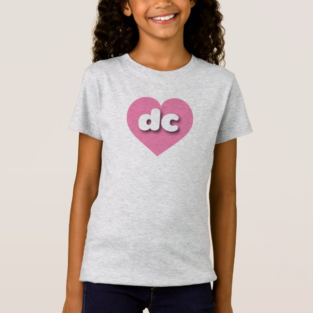 T-Shirt dc coeur rose - J'aime dc (Devant)