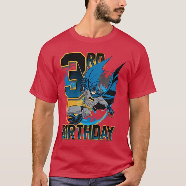 T-shirt DC Comics Batman 3rd Birthday Action Shot funny (Devant)