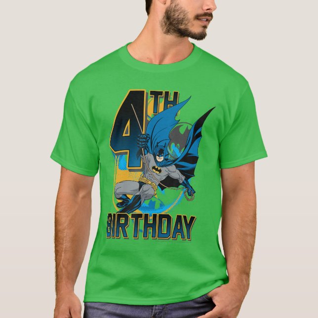 T-shirt DC Comics Batman 4e anniversaire Bat Swing Action  (Devant)
