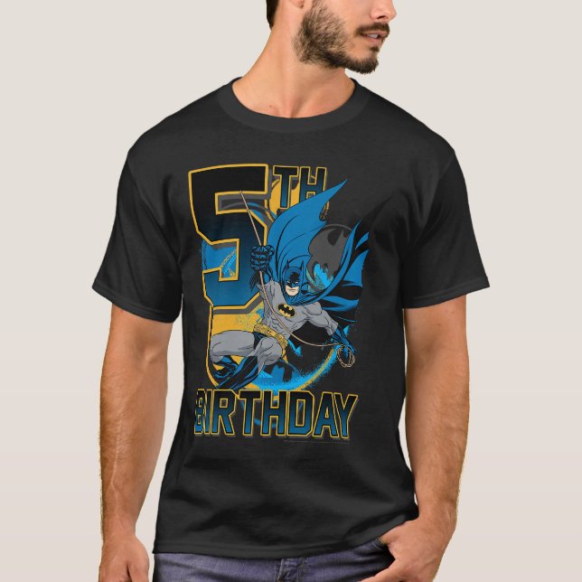 T-shirt DC Comics Batman 5e anniversaire Bat Swing Action  (Devant)