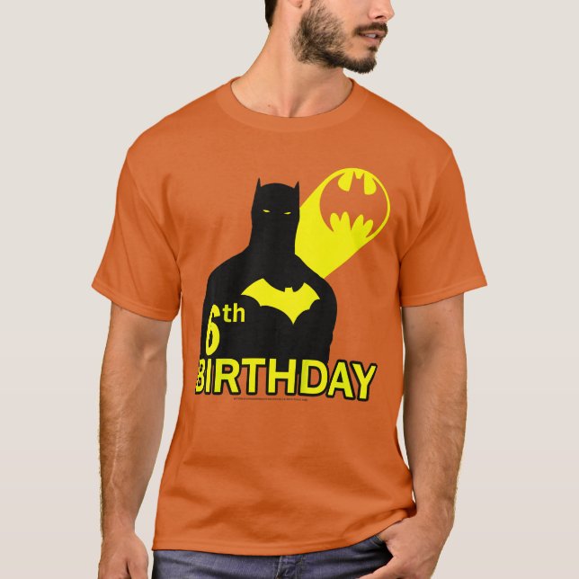 T-shirt DC Comics Batman 6e anniversaire silhouette rétro (Devant)