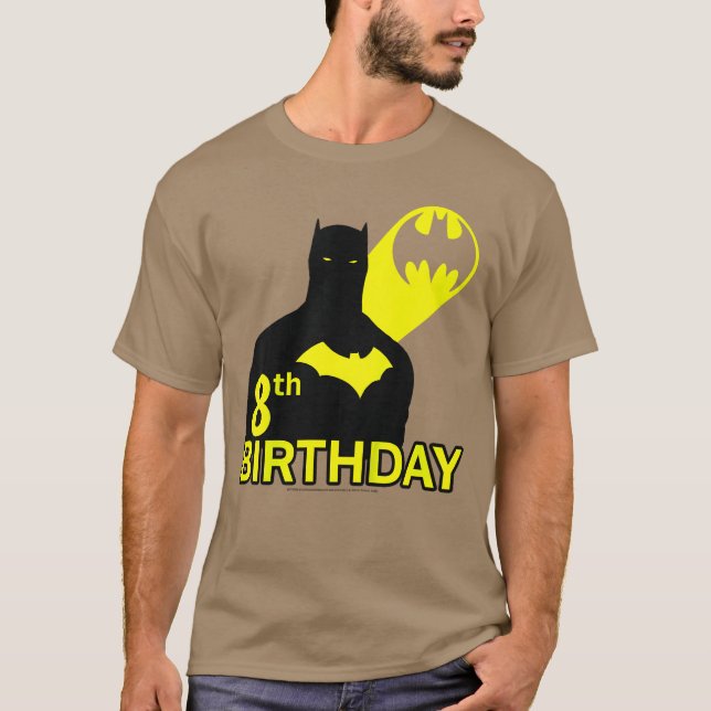 T-shirt DC Comics Batman 8th Birthday Silhouette girl (Devant)