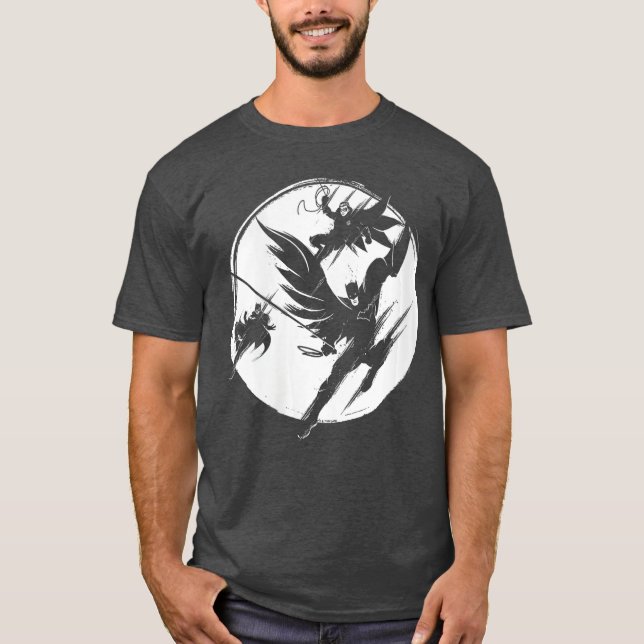 T-shirt DC Comics Batman Combat de Crime Clair de Lune g (Devant)