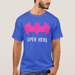 T-shirt DC Comics Batman Super Héros Néon Rose Symbole Cha